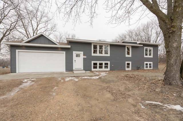 view of front of home featuring a garage