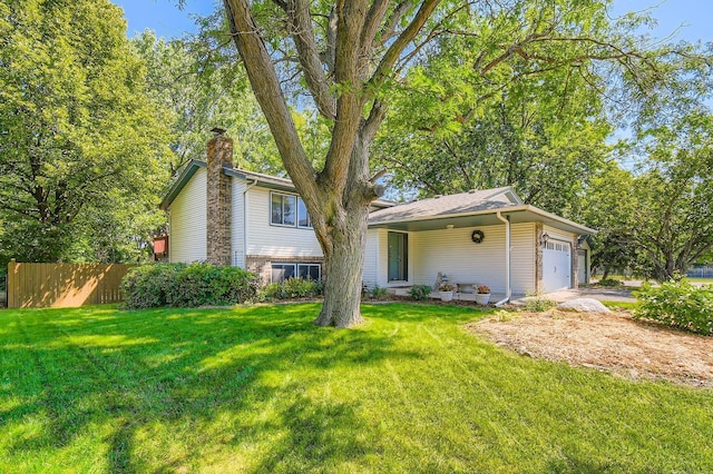 11132 100th Pl N, Maple Grove, MN 55369 - view of front of home with an attached garage, a chimney, driveway, and brick siding