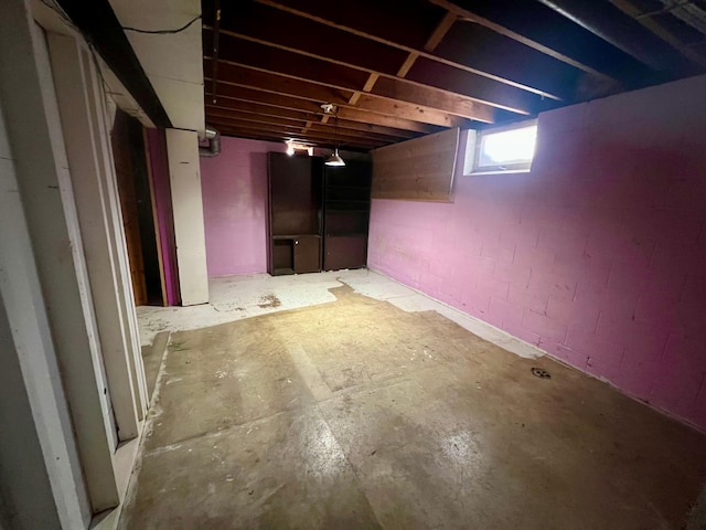 view of basement