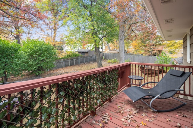 view of wooden deck