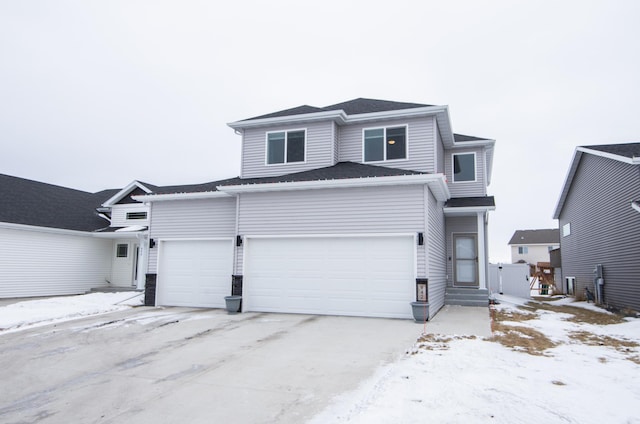 front of property featuring a garage