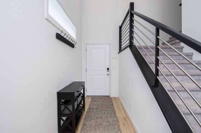 interior space with hardwood / wood-style floors