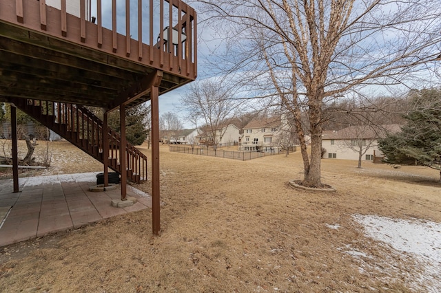 view of yard with a patio area