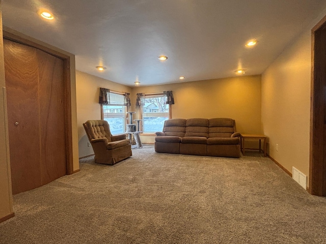 view of carpeted living room