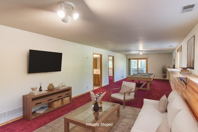 view of carpeted living room