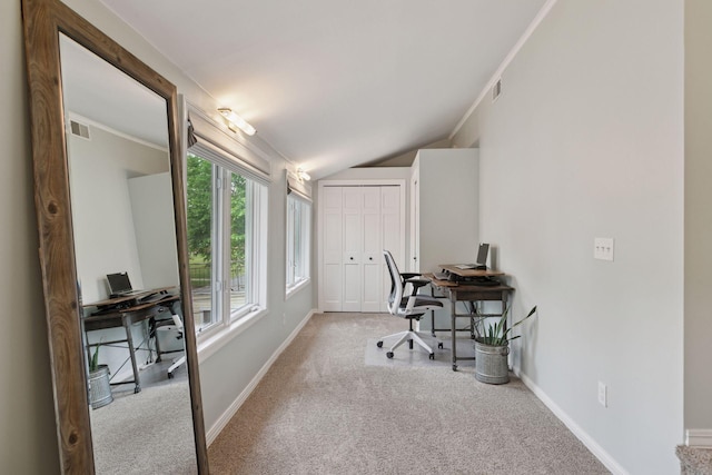 1989 Iglehart Ave, Saint Paul, MN 55104 - carpeted office space featuring lofted ceiling and baseboards