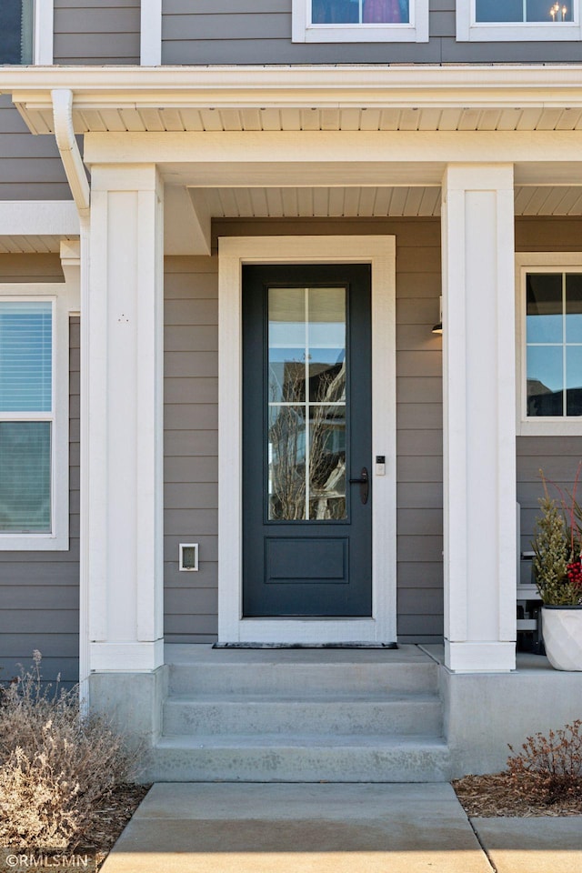 view of exterior entry