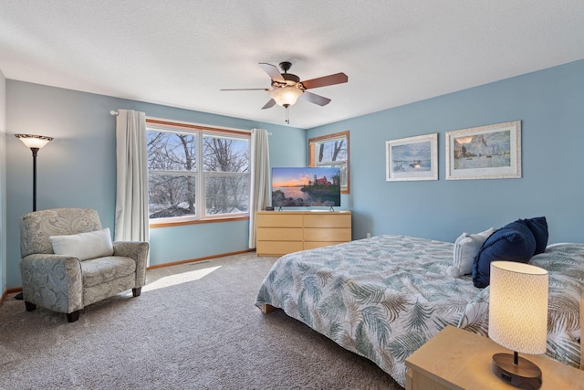 2536 Saunders Lake Dr, Minnetrista, MN 55364 - bedroom featuring carpet flooring, baseboards, and ceiling fan