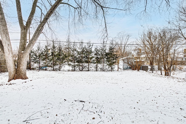 view of snowy yard