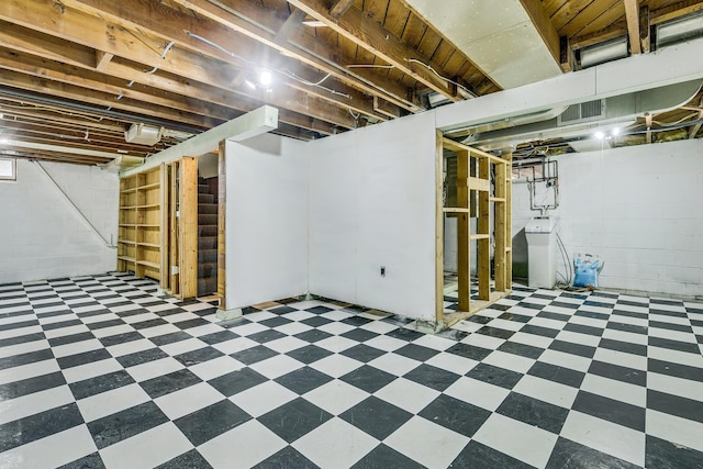 basement featuring washer / clothes dryer