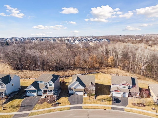 birds eye view of property featuring a residential view