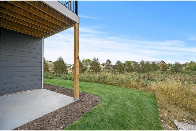 view of yard with a patio area