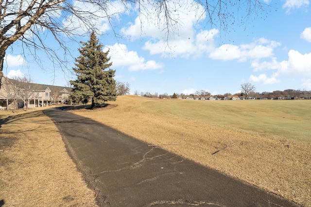 view of street featuring a rural view