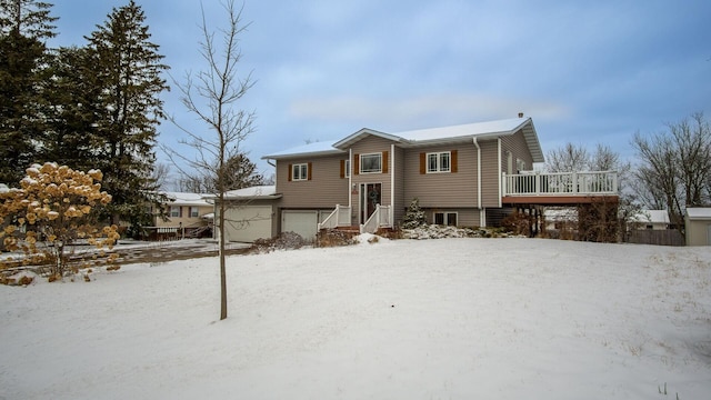 split foyer home with a garage