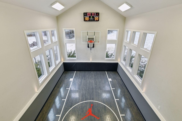 view of basketball court featuring a healthy amount of sunlight
