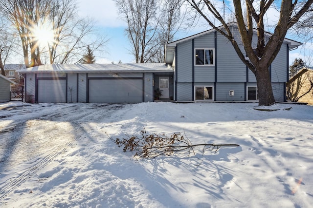 exterior space featuring a garage