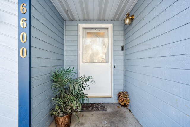 view of doorway to property