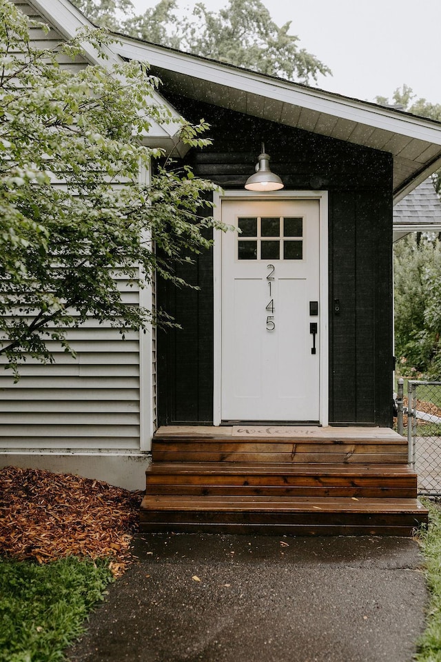 view of doorway to property