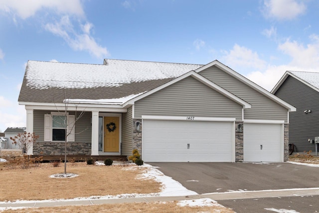 view of front of home featuring a garage