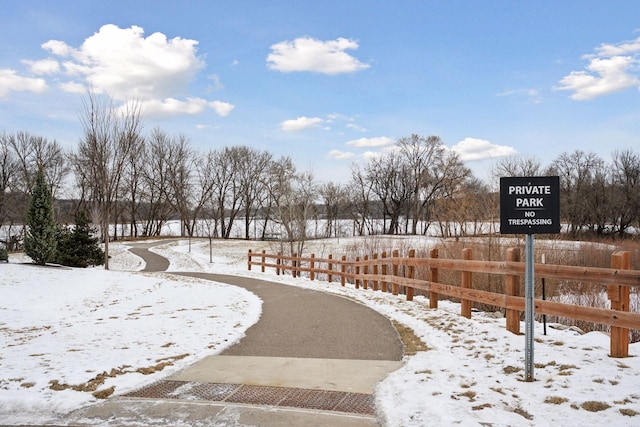 surrounding community with fence