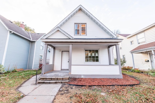 view of front facade with covered porch