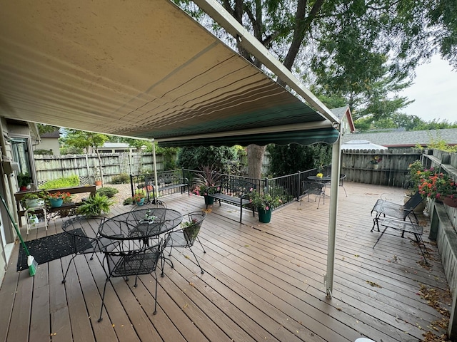 view of wooden terrace