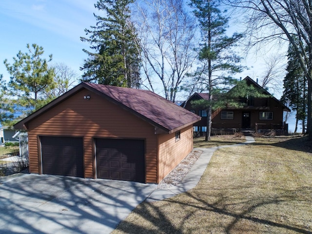 6451 Stardust Ln NE, Carlos Twp, MN 56308 - detached garage featuring a porch