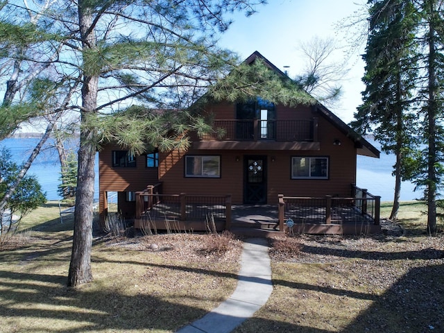 6451 Stardust Ln NE, Carlos Twp, MN 56308 - view of front facade featuring a balcony