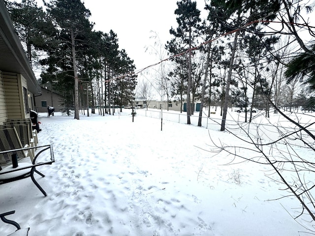 view of snowy yard