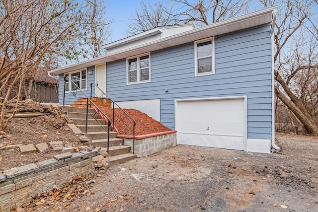 view of front of home featuring a garage