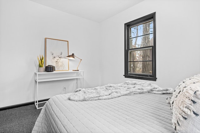 bedroom with carpet