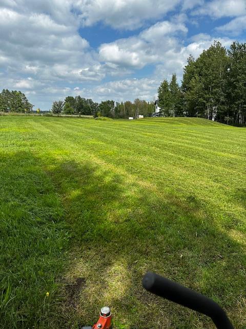 view of yard with a rural view