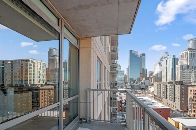 balcony with a view of city