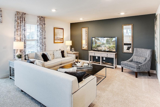 view of carpeted living room