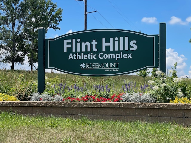 view of community sign