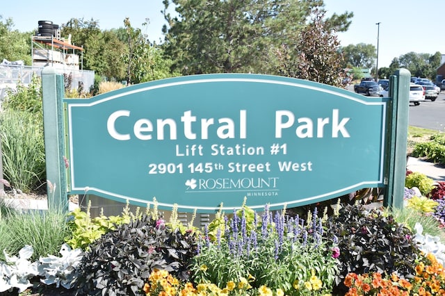 view of community sign