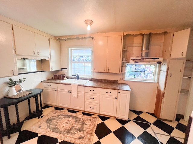 kitchen featuring white cabinetry and sink