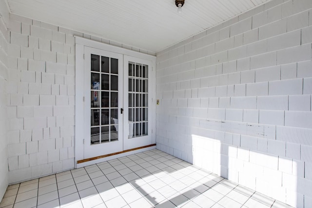 interior space featuring french doors