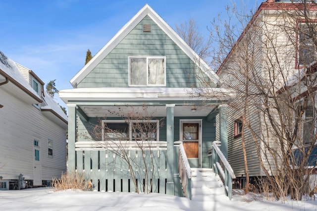 bungalow-style house with a porch