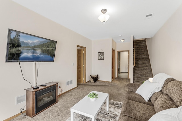 view of carpeted living room