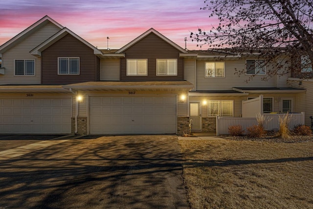 view of front of home featuring a garage