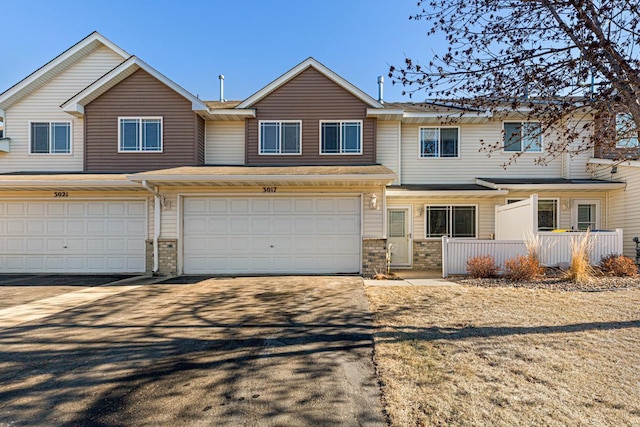 view of property featuring a garage