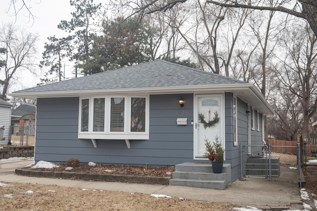 view of bungalow-style home