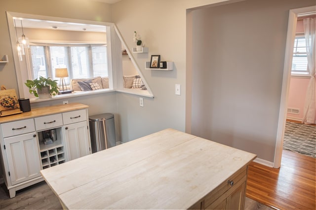 interior space featuring dark hardwood / wood-style floors