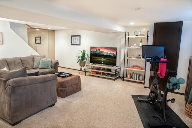 view of carpeted living room