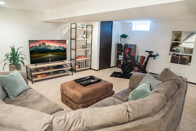 view of carpeted living room