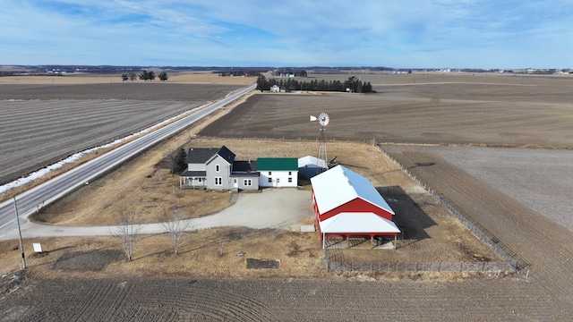 bird's eye view featuring a rural view