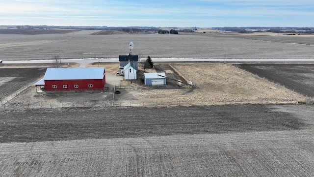 bird's eye view with a rural view