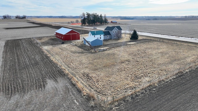 aerial view with a rural view