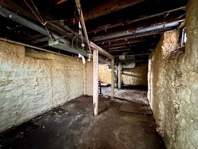 view of basement